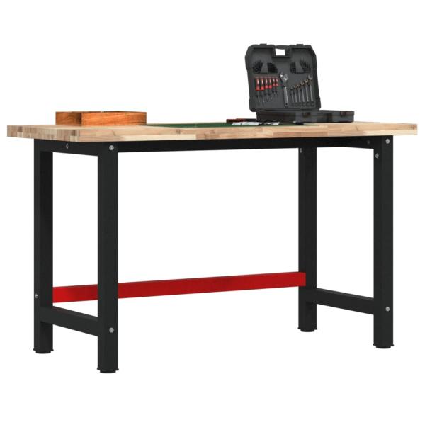 ARDEBO.de - Werkbank 140x60x83 cm Massivholz Akazie Rechteckig
