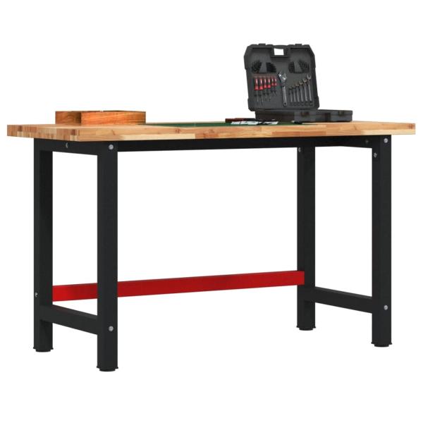 ARDEBO.de - Werkbank 140x60x83 cm Massivholz Akazie Rechteckig
