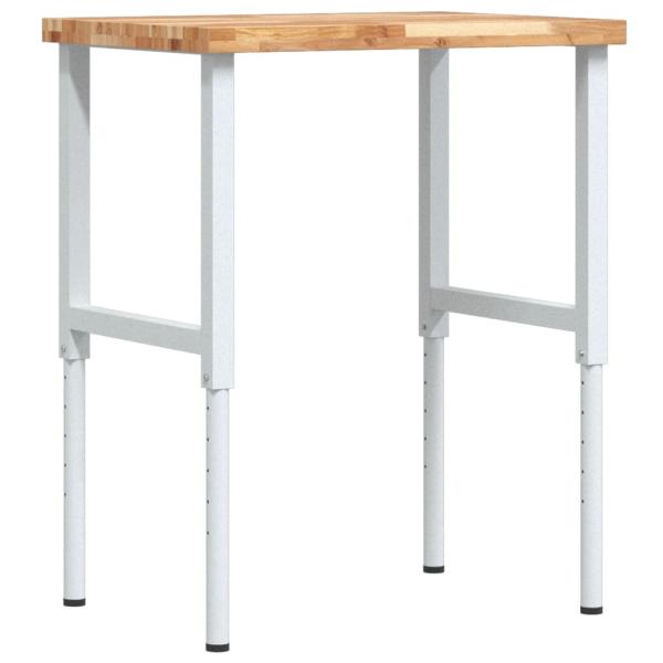 Werkbank 80x60x(73-99,5) cm Massivholz Akazie Rechteckig