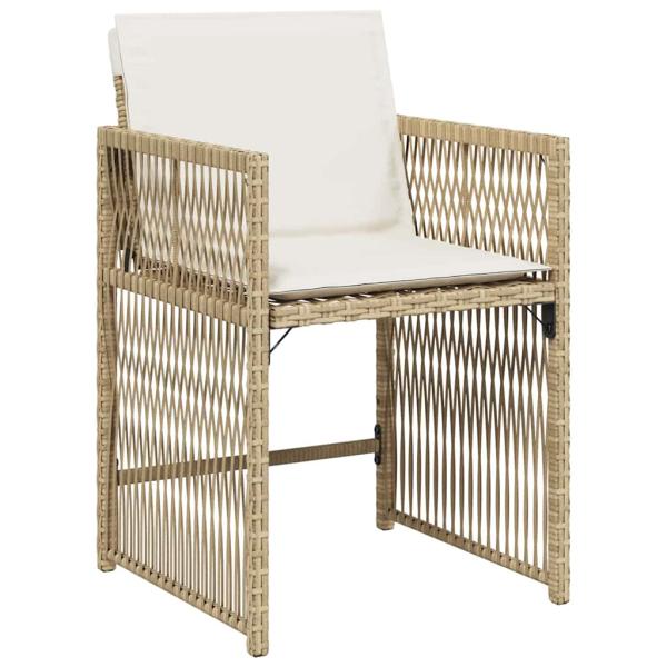 Garten Essgruppe 5 pcs Beige Poly-Rattan