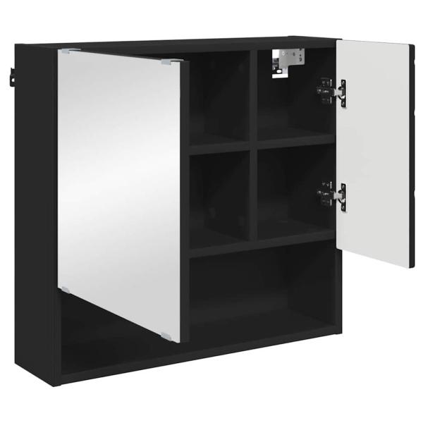 Badezimmermöbel Set 3 pcs Schwarz 61 x 35 x 64 cm Holzwerkstoff