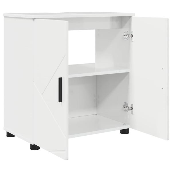 Badezimmermöbel Set 3 pcs Hochglanz-Weiß 61 x 35 x 64 cm