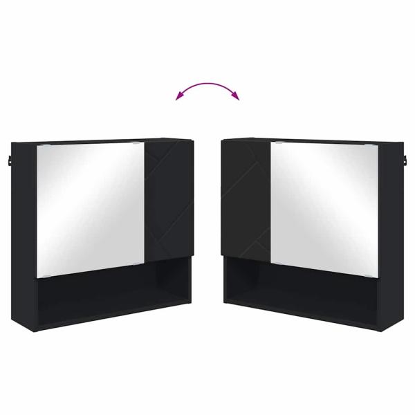 Badezimmermöbel Set 4 pcs Schwarz 61 x 35 x 64 cm Holzwerkstoff