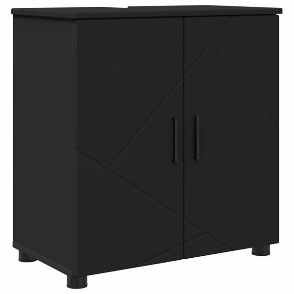 Badezimmermöbel Set 4 pcs Schwarz 61 x 35 x 64 cm Holzwerkstoff