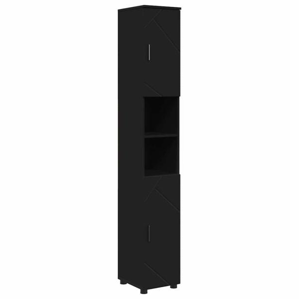 Badezimmermöbel Set 4 pcs Schwarz 61 x 35 x 64 cm Holzwerkstoff