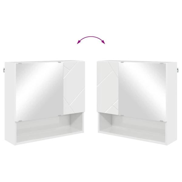 Badezimmermöbel Set 4 pcs Hochglanz-Weiß 61 x 35 x 64 cm