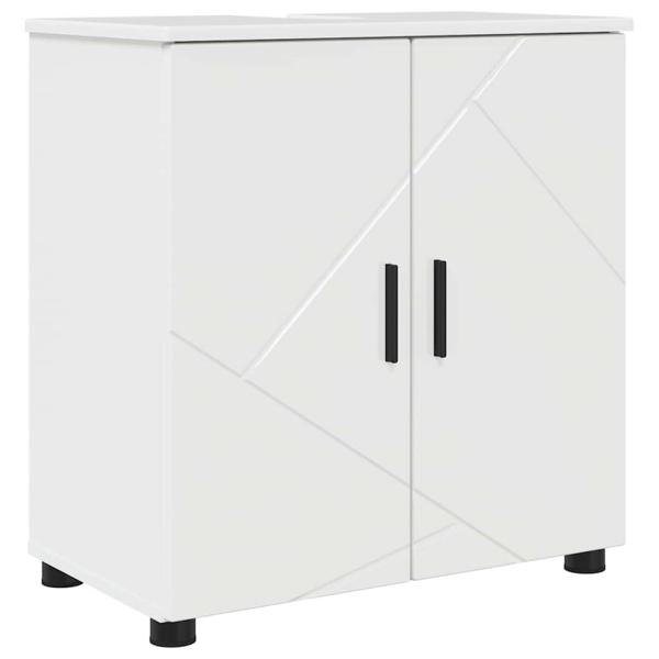Badezimmermöbel Set 4 pcs Hochglanz-Weiß 61 x 35 x 64 cm