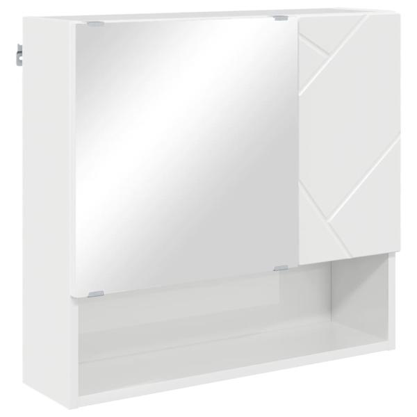 Badezimmermöbel Set 4 pcs Hochglanz-Weiß 61 x 35 x 64 cm
