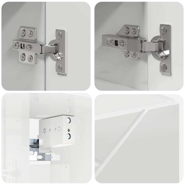 Badezimmermöbel Set 4 pcs Hochglanz-Weiß 61 x 35 x 64 cm