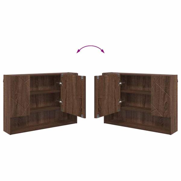 Badezimmermöbel Set mit Tür 4 pcs Braune Eiche 30 x 35 x 192 cm