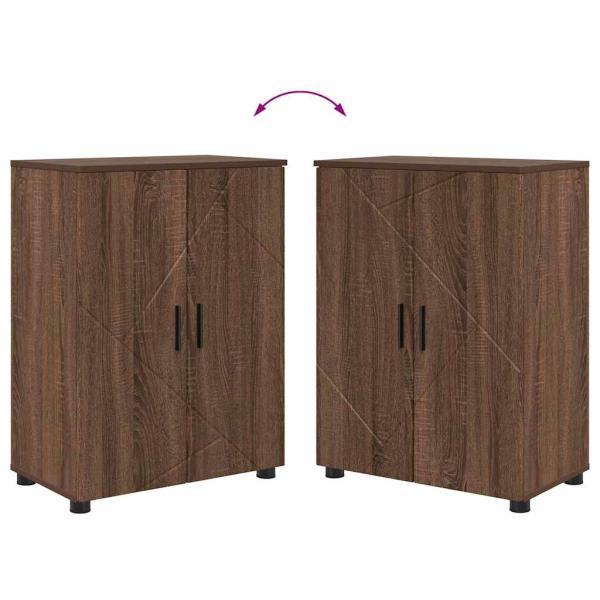 Badezimmermöbel Set mit Tür 4 pcs Braune Eiche 30 x 35 x 192 cm