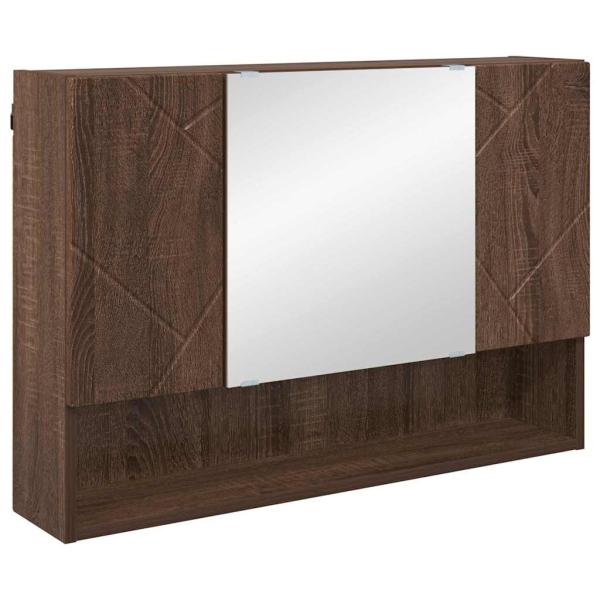 Badezimmermöbel Set mit Tür 4 pcs Braune Eiche 30 x 35 x 192 cm