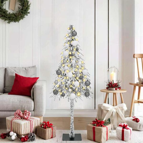 ARDEBO.de - KünstlicherWeihnachtsbaum Weiß 120cm PVC
