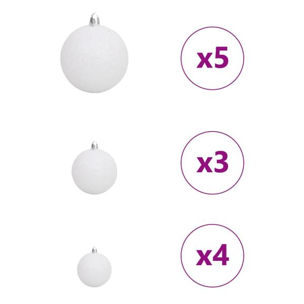 KünstlicherWeihnachtsbaum Weiß 120cm PVC