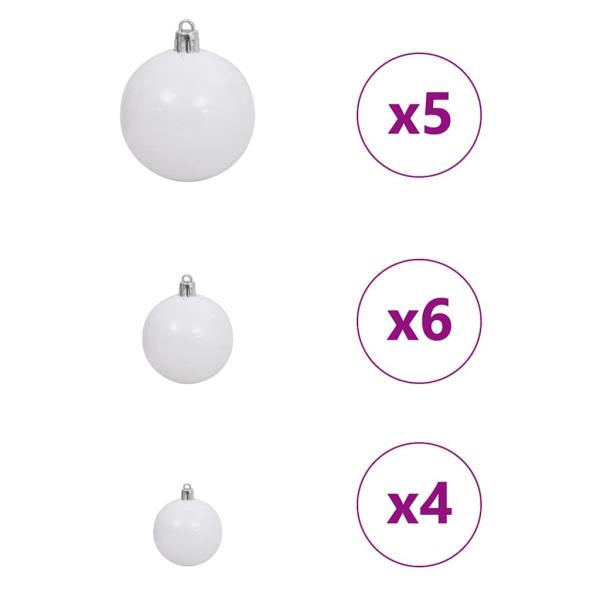 KünstlicherWeihnachtsbaum Weiß 120cm PVC