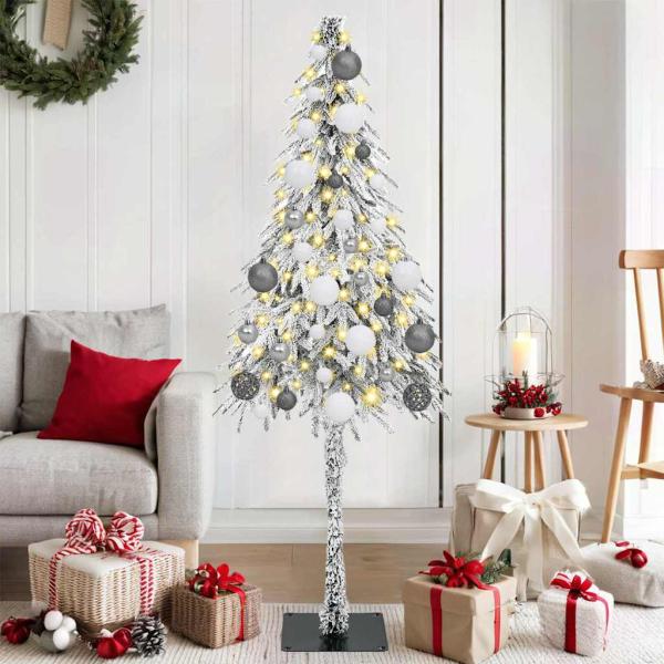 ARDEBO.de - KünstlicherWeihnachtsbaum Weiß 150cm PVC