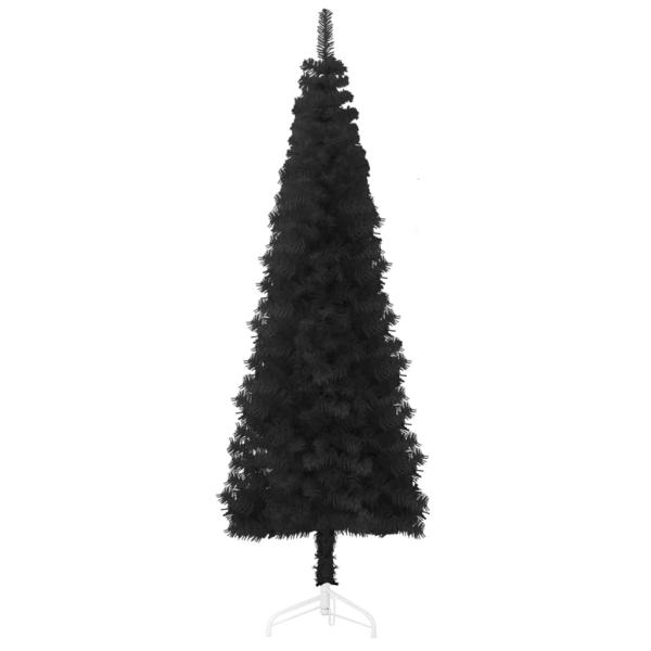 Künstlicher Halb-Weihnachtsbaum Ständer Schlank Schwarz 120 cm