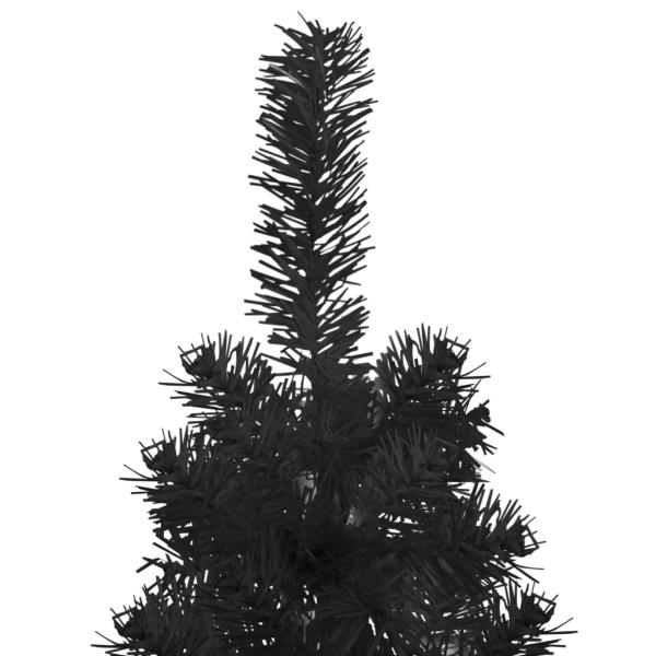 Künstlicher Halb-Weihnachtsbaum Ständer Schlank Schwarz 120 cm