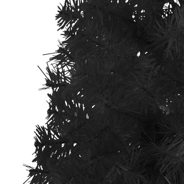 Künstlicher Halb-Weihnachtsbaum Ständer Schlank Schwarz 120 cm