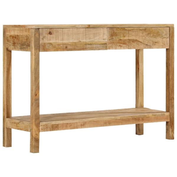 ARDEBO.de - Konsolentisch mit 2 Schubladen 110x35x75 cm Massivholz Mango