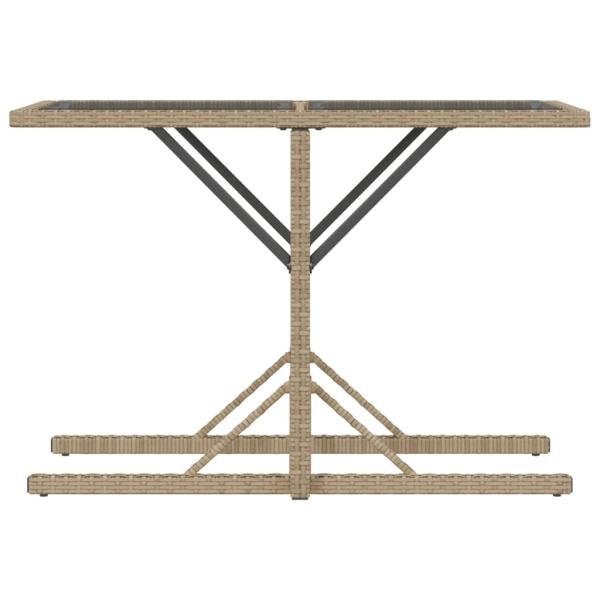 3-tlg. Bistro-Set mit Kissen Beigemischung Poly Rattan