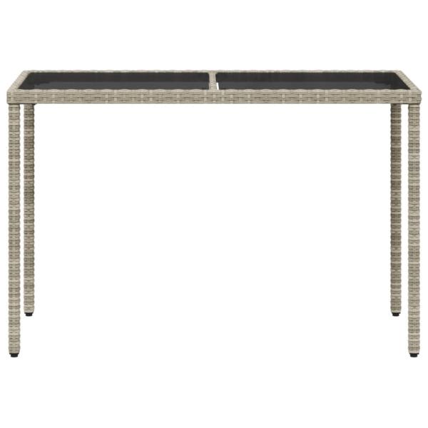 5-tlg. Garten-Essgruppe mit Kissen Hellgrau Poly Rattan