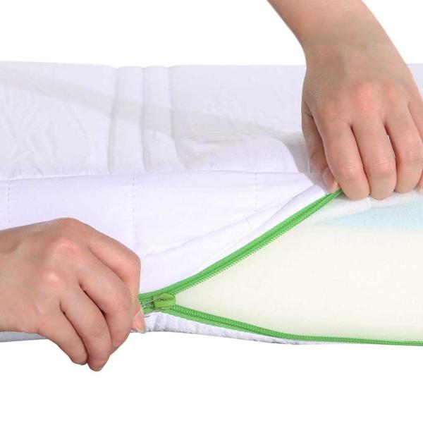Schaumstoffmatratze Weiß 80 x 200 cm Stoff