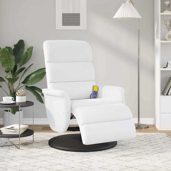Massage Relaxsessel Weiß 71 x 98 x 106 cm Kunstleder