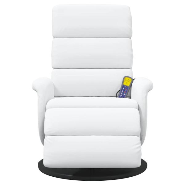 Massage Relaxsessel Weiß 71 x 98 x 106 cm Kunstleder