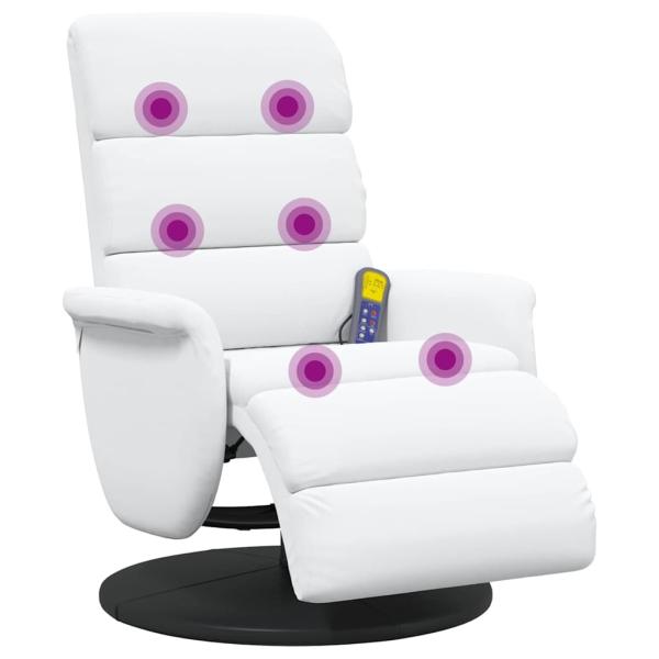 Massage Relaxsessel Weiß 71 x 98 x 106 cm Kunstleder