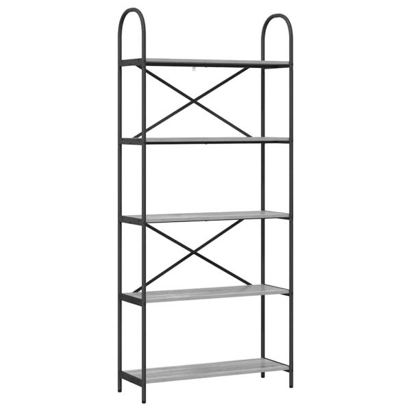 Regal Grau Sonoma 80 x 30 x 183 cm Holzwerkstoff