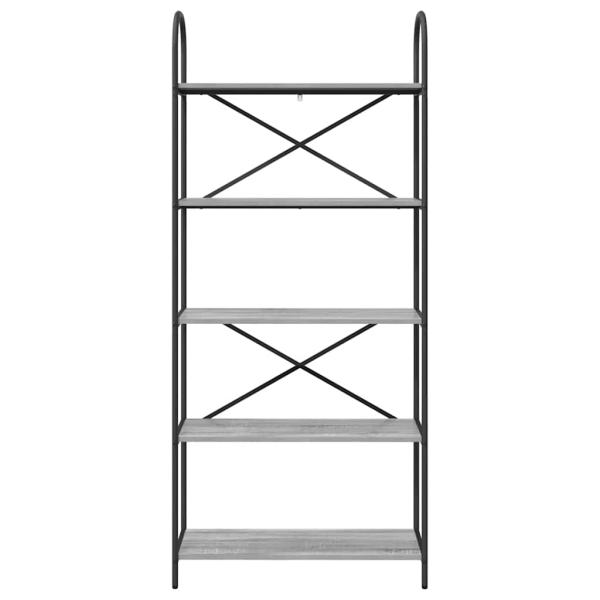 Regal Grau Sonoma 80 x 30 x 183 cm Holzwerkstoff