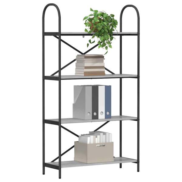Regal Grau Sonoma 80 x 30 x 146 cm Holzwerkstoff