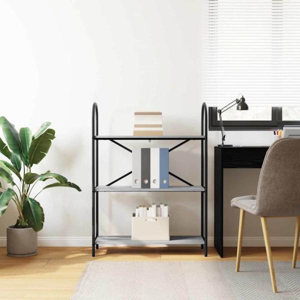 Regal Grau Sonoma 80 x 30 x 109 cm Holzwerkstoff
