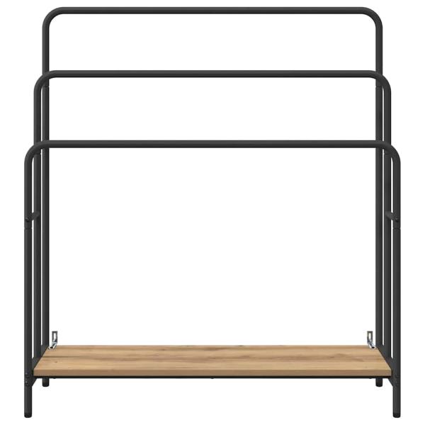Kleiderständer mit Regal Eiche handwerklich 90 x 30 x 100,5 cm