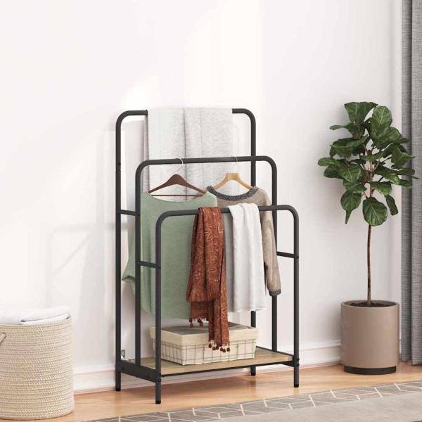 ARDEBO.de - Kleiderständer Sonoma Eiche 60 x 30 x 100.5 cm Holzwerkstoff