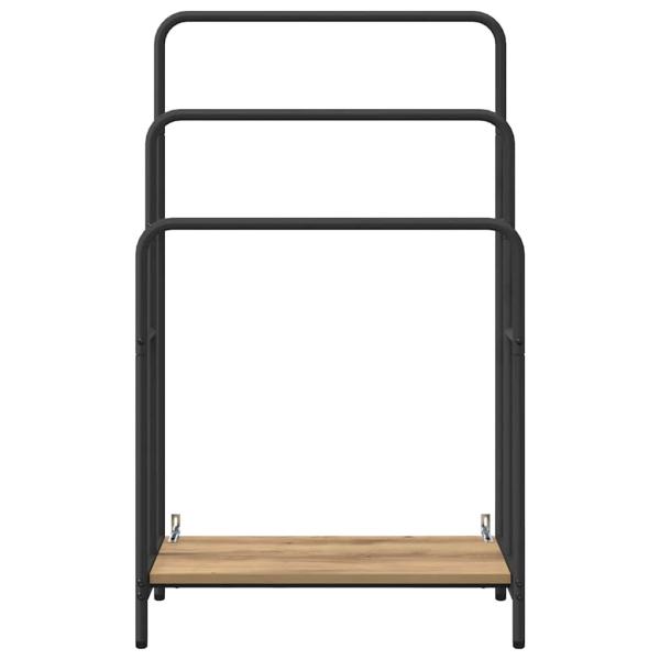 Kleiderständer mit Regal Eiche handwerklich 60 x 30 x 100.5 cm