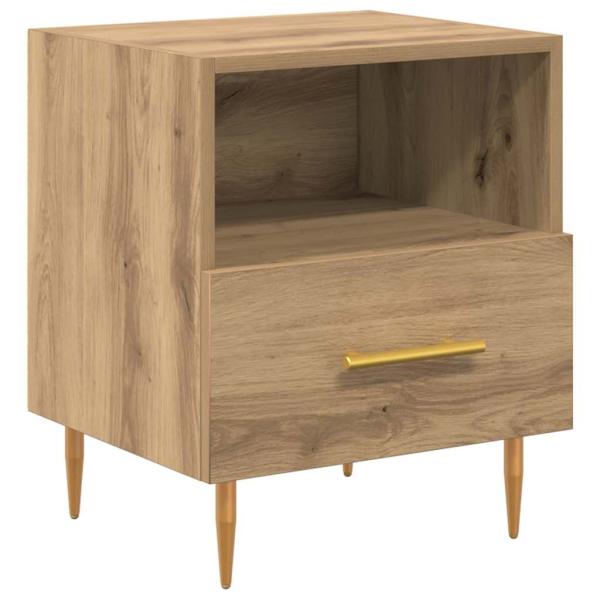 ARDEBO.de - Nachttisch mit Schubladen Braun 40 x 35 x 47,5 cm Holzwerkstoff