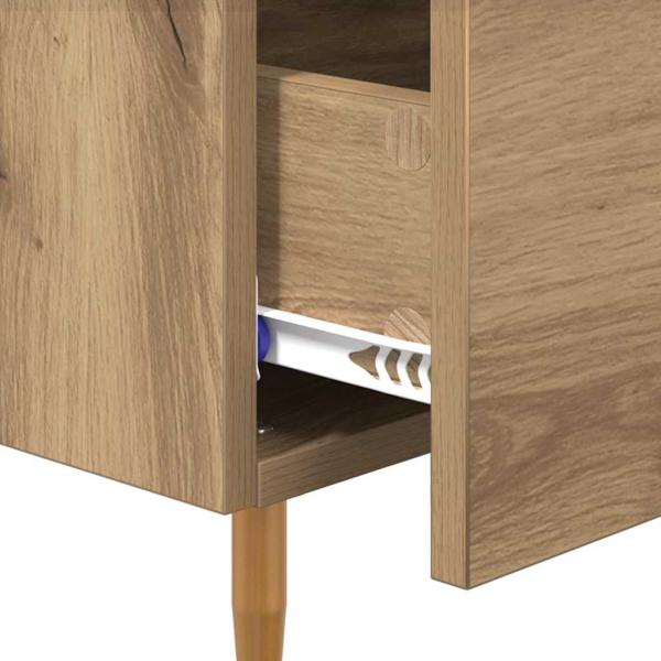 Nachttisch mit Schubladen Braun 40 x 35 x 47,5 cm Holzwerkstoff
