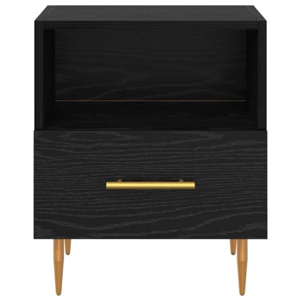 Nachttisch Schwarz 40 x 35 x 47,5 cm Holzwerkstoff
