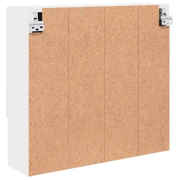 Spiegelschrank mit Regal Weiß 59 x 17 x 55 cm Holzwerkstoff