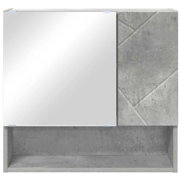 Spiegelschrank mit Tür Betongrau 59 x 17 x 55 cm Holzwerkstoff