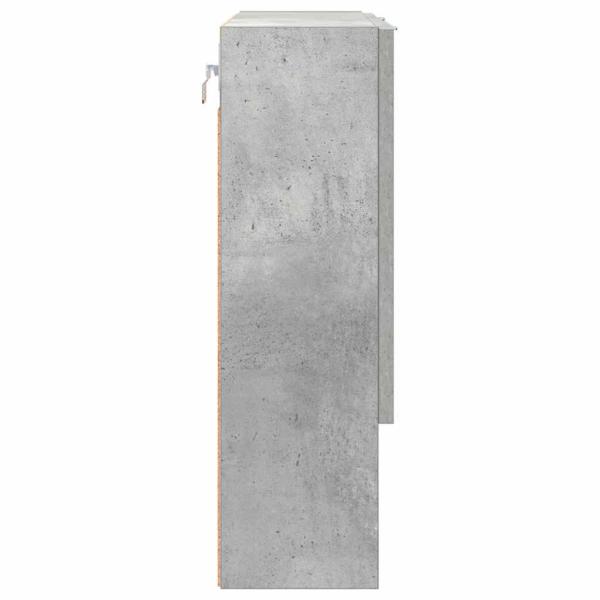 Spiegelschrank mit Tür Betongrau 59 x 17 x 55 cm Holzwerkstoff