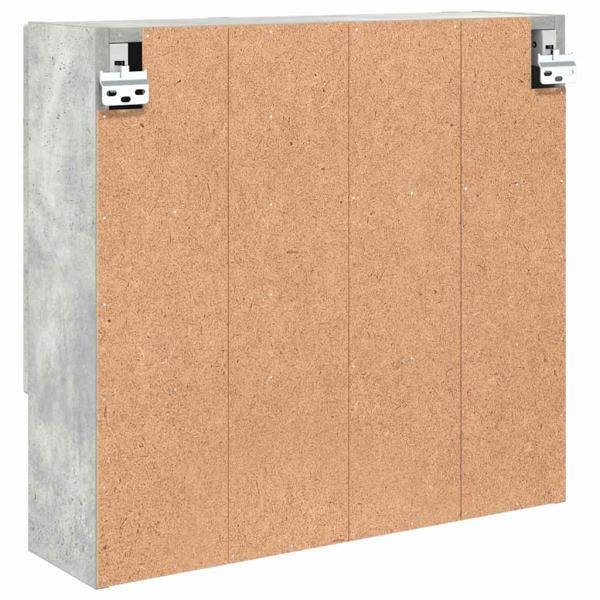 Spiegelschrank mit Tür Betongrau 59 x 17 x 55 cm Holzwerkstoff