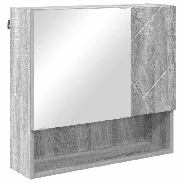 Spiegelschrank Grau Sonoma 59 x 17 x 55 cm Holzwerkstoff