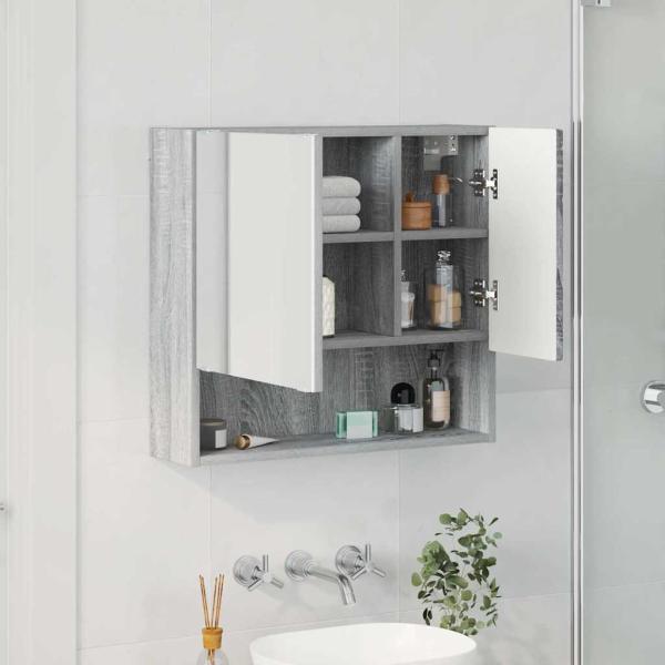 Spiegelschrank Grau Sonoma 59 x 17 x 55 cm Holzwerkstoff