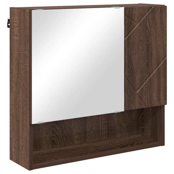 Spiegelschrank Braune Eiche 59 x 17 x 55 cm Holzwerkstoff