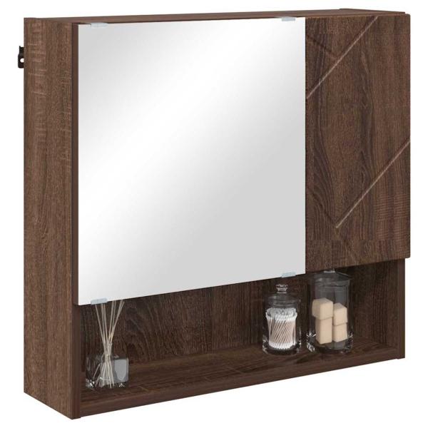 Spiegelschrank Braune Eiche 59 x 17 x 55 cm Holzwerkstoff
