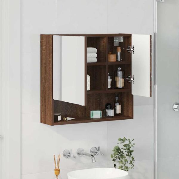 Spiegelschrank Braune Eiche 59 x 17 x 55 cm Holzwerkstoff