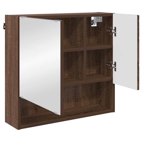 Spiegelschrank Braune Eiche 59 x 17 x 55 cm Holzwerkstoff